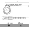 Bahco kæderørtang, 110 mm