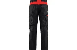 Blåkläder bukser med stretch, industri, sort-rød - 4XL