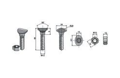 Bolt, M12 x 48