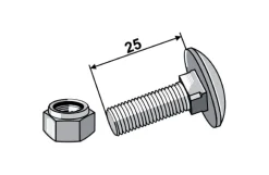 Bolt, M8 x 25