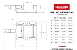 Diesella maskinskruestik, 120x33x110 mm