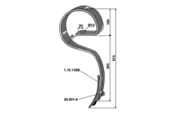 Doublet Record S-tand, 32 x 12 mm