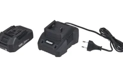 Elektrisk grensaks med 20V batteri og lader