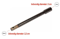 Forlænger til pælebor, 30 cm