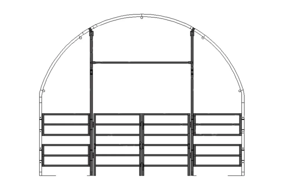 Frontpanel med to-delt midterlåge