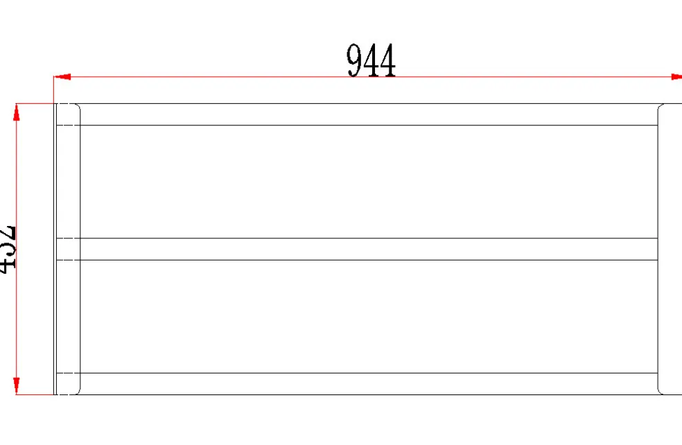 Frontpanel med to-delt midterlåge
