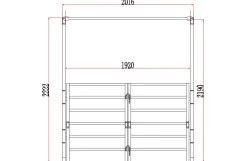 Frontpanel med to-delt midterlåge