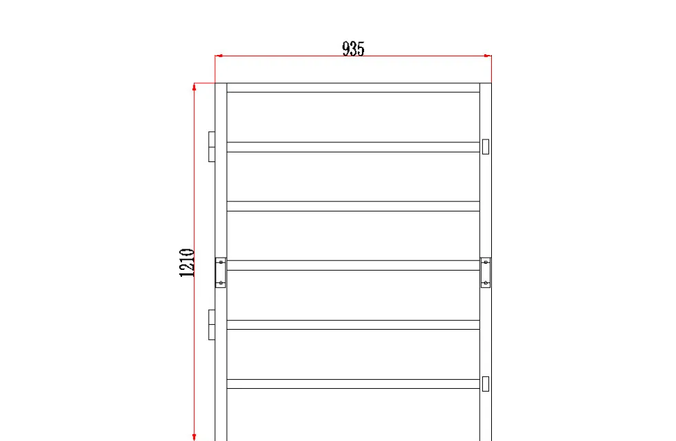 Frontpanel med to-delt midterlåge