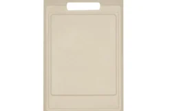 Funktionelt skærebræt i beige plast – 36,8 x 25,4 cm