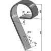 Heva/Dalbo tand, 80 x 10 mm