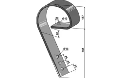 Heva/Dalbo tand, 80 x 10 mm