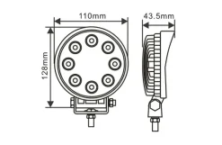 LED arbejdslygte, 8x3W