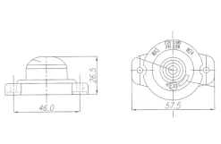 LED-bagpositionslygte, 1 LED