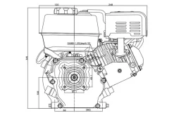 Loncin benzinmotor G210FR 7HK 212cc