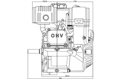Loncin benzinmotor G210FR 7HK 212cc