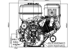 Loncin benzinmotor LC196FD 20HK 622cc