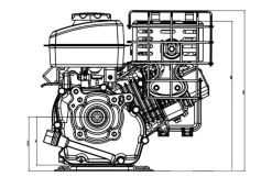 Loncin benzinmotor LC148F 2,5HK 80cc