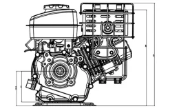 Loncin benzinmotor LC148F-2 2,5HK 80cc
