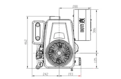 Loncin benzinmotor LC1P96F 20HK 608cc