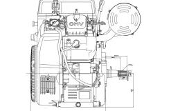 Loncin benzinmotor LC2V80FD 27HK 764cc