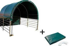 Læskur 4x4x3,15 meter med PVC-sideduge