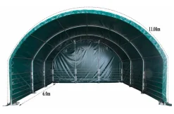 Læskur, 6 x 6 x 3,7 m, med lukket front