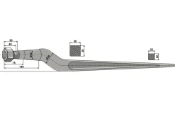 Læssetand, 24 x 910 mm