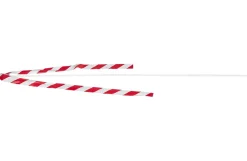 Markeringspæle med rødt og hvidt flag, 25 stk
