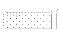 Normplade 80x200x1,5 mm
