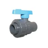 PVC-kuglehane m/enkel union, 20 mm