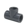 PVC reduceret tee, lim/gevind, 32x1/2x32