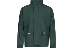 Regnjakke, PU/PVC, grøn, str XL