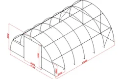 Rundbuehal 12x9x4,5 m, med ovenlys