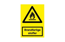 Skilt, brandfarlige stoffer