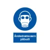 Skilt, åndedrætsværn påbudt