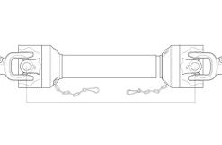 Sparex PTO-aksel, 1760 mm. 1 3/8" x 6 spline