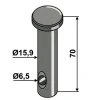 Splitbolt, 16 x 70