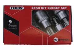 Tecos torx topsæt, 1/2"