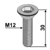 Unbrakobolt, M12x30
